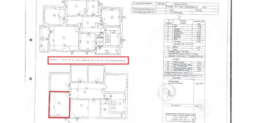 Proprietate deosebită în Ploiești – apartament cu 4 camere, un singur apartament pe nivel, boxă generoasă și cotă de teren 145 mp